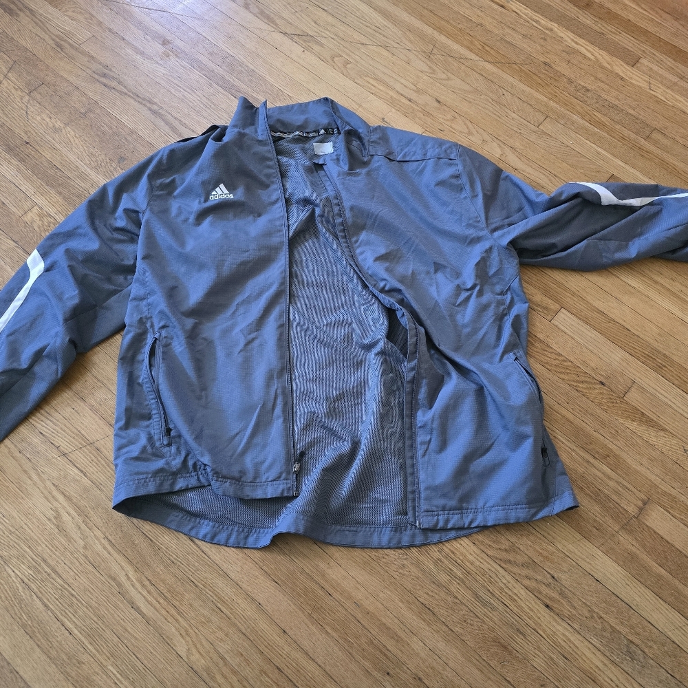 adidas Gray Windbreaker Jacket